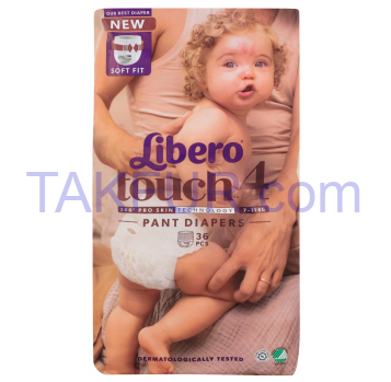Подгузники Libero Touch 4 для детей 7-11кг 36шт - Фото