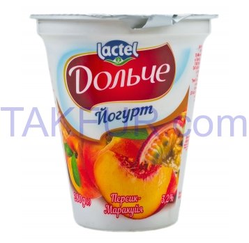 Йогурт Дольче Персик-маракуйя 3.2% 280г - Фото
