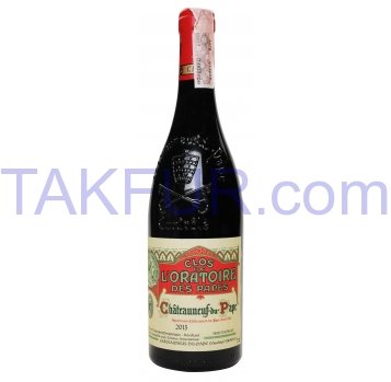 Вино Ch?teauneuf-du-Pape Clos de l`Oratoire des Papes сухое красное 14,5% 0,75л. - Фото