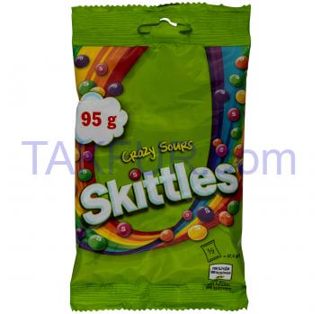 Драже жевательные Skittles Кисломикс в оболочке 95г - Фото