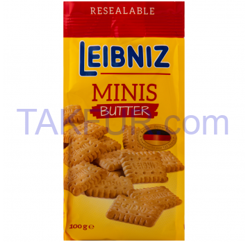 Печенье Bahlsen Leibniz Minis сливочное 100г - Фото