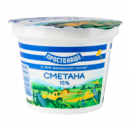 Сметана Простонаше 15% 190г - Фото