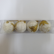 НАБІР ЯЛИНОК 7 СМ 4 ШТ : ЗОЛОТИЙ - Фото