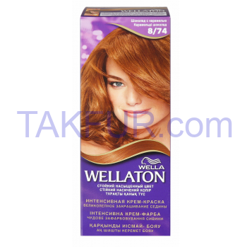 Крем-краска для волос Wellaton 8/74 Шоколад с карамелью 1шт - Фото