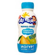 Йогурт Агуша яблоко-груша для детей от 8 месяцев 2,7% 200г - Фото