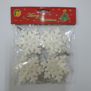 ПІДВІСКА СНІЖИНКА 7*7 СМ, 4 ШТ - Фото