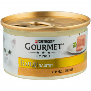Корм для кошек Purina Gourmet Gold с индейкой паштет 85г - Фото