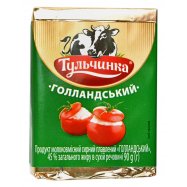 Продукт сирний Тульчинка Голландський плавлений 45% 90г - Фото
