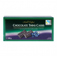 Шоколад Maitre Truffout Thins Cassis черный 200г - Фото