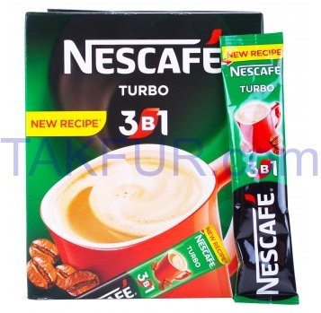 Напиток Nescafé 3в1 Turbo кофейный растворимый 13г - Фото