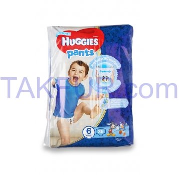 Подгузники-трусики Huggies Pants размер 6 мальч гигиен 36шт - Фото
