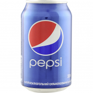 Напиток Pepsi безалкогольный сильногазированный 0,33л ж/бан - Фото