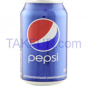 Напиток Pepsi безалкогольный сильногазированный 0,33л ж/бан - Фото