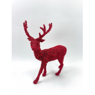 ФІГУРА ОЛЕНЬ 31 СМ ЧЕРВОНИЙ - Фото