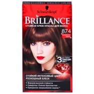 Крем-краска Schwarzkopf Brillance 874 Бархатный каштан 1шт - Фото