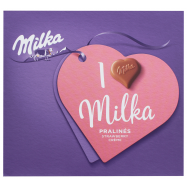 Конфеты Milka с кремово-клубничной начинкой 110г - Фото