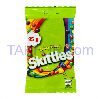 Драже жевательные Skittles Кисломикс в оболочке 95г - Фото