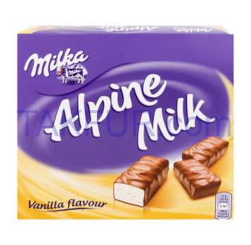 Конфеты Milka Alpine Milk с вкусом ванили глазированные 330г - Фото