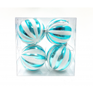 ТН НАБІР КУЛЬ 80ММ 4 ШТ : СРІБНИЙ1 - Фото