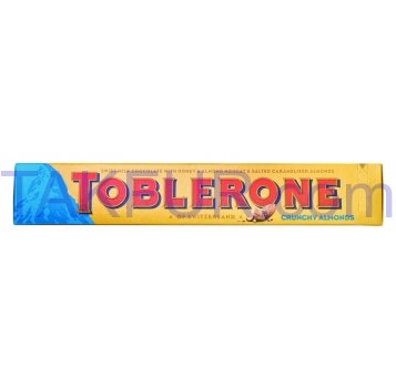 Шоколад Toblerone Crunchy Almonds мол с сол минд/нугой 100г - Фото