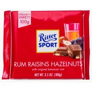 Шоколад Ritter Sport молочный с ямайским ромом 100г