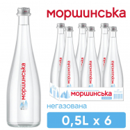 Вода минеральная Моршинська негазирован 0.5л стеклян бутылк - Фото