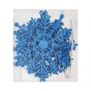 Набір сніжинок Tarrington House блакитний 6 пр 11см - Фото