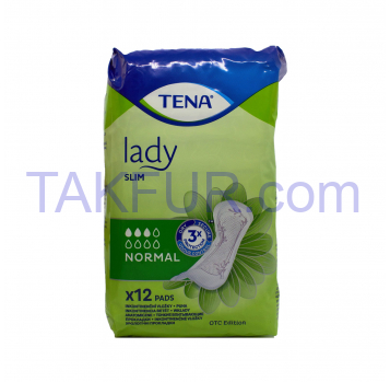 Прокладки Tena Lady slim поглощающие Normal 12шт - Фото
