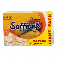 Бумага туалетная Soffione Premio Нежный персик 3-х слой 24шт - Фото