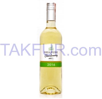 Вино Ribeaupierre Шардоне сухое белое 12,5% 0,75л - Фото