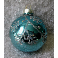 КУЛЯ СКЛЯНА 65 ММ ГРАФІКА : ЗЕЛЕНА - Фото