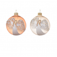 Куля Янгол скло в асортименті 8см - Фото