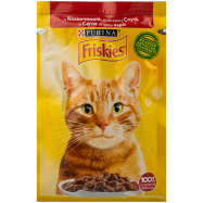 Корм влажный Friskies с говядиной в подливке для кошек 85г - Фото