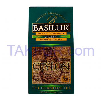 Чай Basilur Чайный остров Цейлон зеленый 100г - Фото