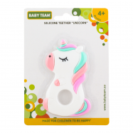 Прорезыватель-массажер Baby Team Единорог №4007 силикон 1шт - Фото
