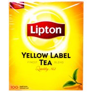 Чай Lipton Yellow Label Tea черный байховый 2г*100шт 200г - Фото