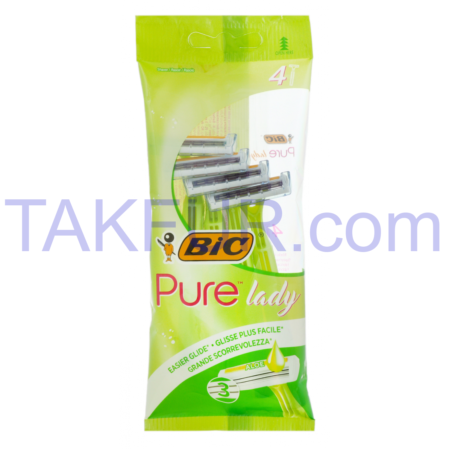 Бритва для бритья BIC Pure 3 lady 4шт купить онлайн с доставкой в офис ...