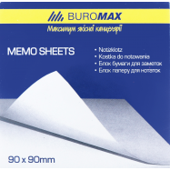 Блок белой бумаги для записей,  90х90х70 мм, не склеенный - Фото