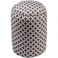 Пуф круглый серого цвета 40см - Фото