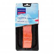 Семга Norven филе-кусок слабосоленая на шкуре 240г - Фото