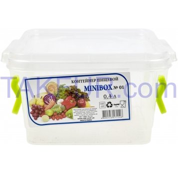 Контейнер пищевой Ал-Пластік MINIBOX №01 0,4л 1шт - Фото