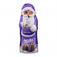 Шоколад Milka фигурный молочный в форме Деда Мороза 90г - Фото