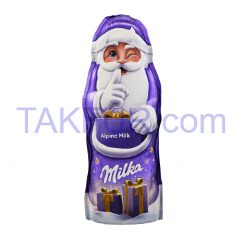 Шоколад Milka фигурный молочный в форме Деда Мороза 90г - Фото