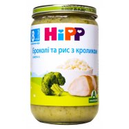 Пюре мясо-овощное HiPP Брок/рис/кролик д/детей от 8 мес 220г - Фото
