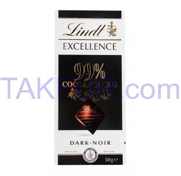 Шоколад Lindt Excellence темный горький 50г - Фото