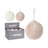 Прикраса новорічна ялинкова у формі кулі 80 мм - Фото