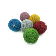 Шар елочный Декор блеск 60 мм в ассортименте пластик - Фото