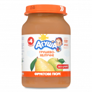 Пюре Агуша Грушево-яблочное для детей с 4 месяцев 190г - Фото