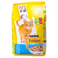 Корм для котов Purina Friskies с лососем и овощами 1,5кг - Фото