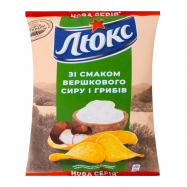 Чипсы Люкс со вкусом сливочного сыра и грибов 133г - Фото
